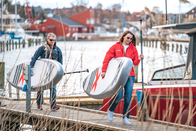 Testing the new X-Yachts SUP board