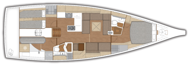 C2 2-cabin with utility room Layout